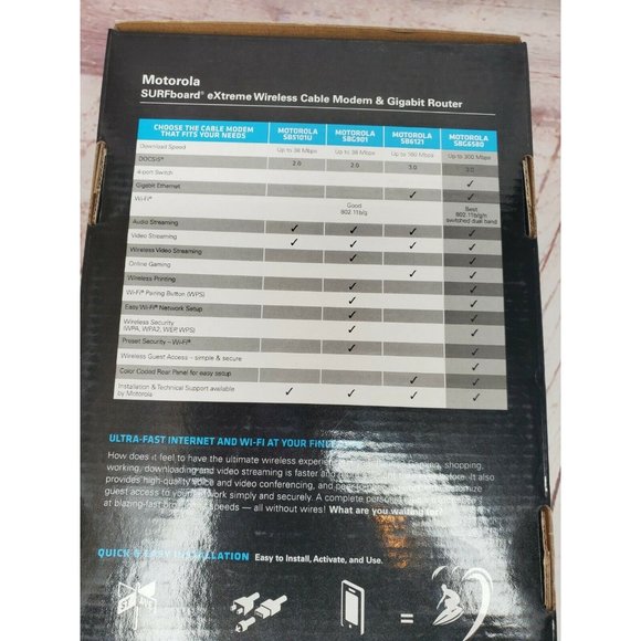 Motorola Surfboard Extreme Wireless Cable Modem And Gigabit Router - Picture 7 of 12